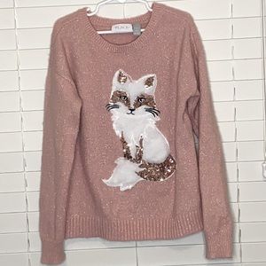 The Children’s Place Soft/ Sequin Fox Sweater
